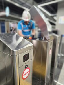 Close up of Metro Station Gate